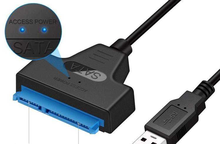 Кабель переходник адаптер USB 2.0 3.0 SATA для дисков HDD SSD 2,5" 3,5
