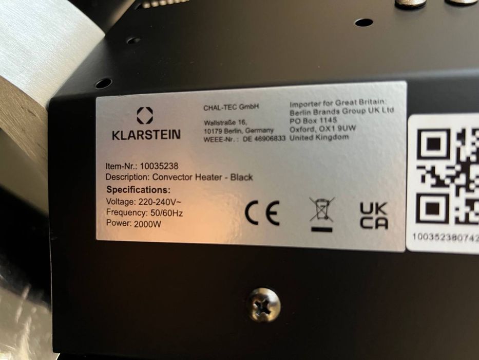 Конвекційний обігрівач Smart KLARSTEIN Bornholm Curved 10035238