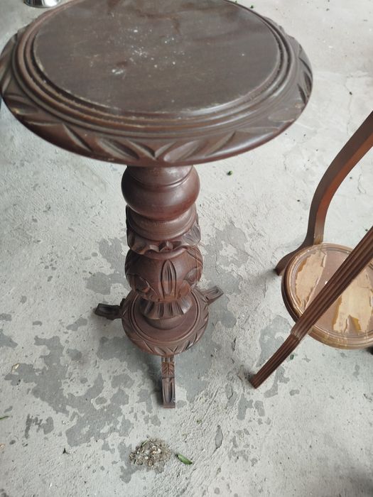 Varias colunas decorativa Madeira maçiça e pedra mármore