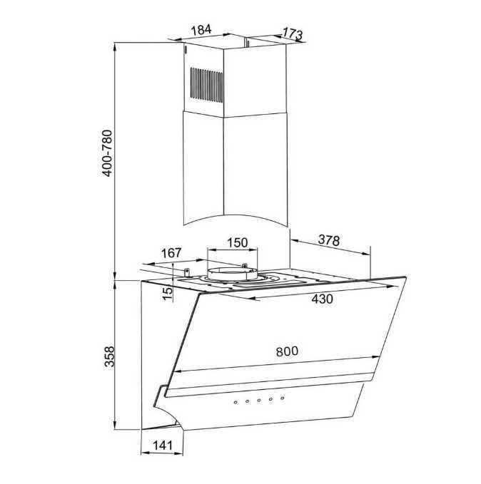 Okap Amica KHF 684 611 S (2lata gwar) Klasa A++ / 80 cm szer