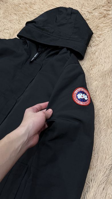 Чёрная длинная куртка пальто пуховик парка canada goose канада гус s