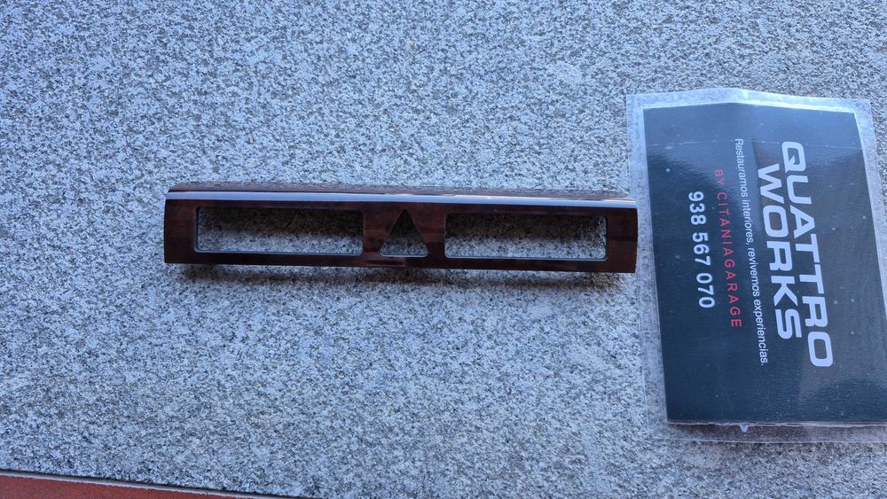 Moldura Madeira Original Consola Rádio Audi A4 B5 8D Facelift 1999 a 2001