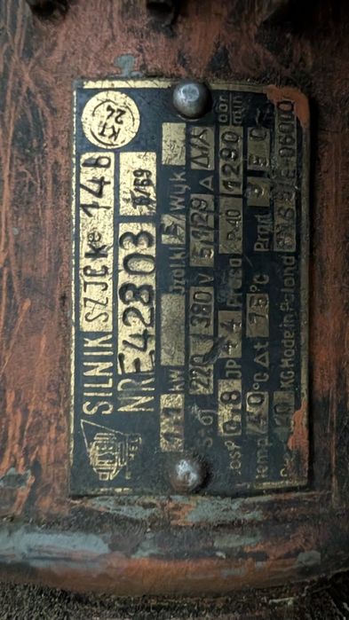 Pompa wałowa do wody / szamba + węże strażackie, silnik 1,1 kW 380 V