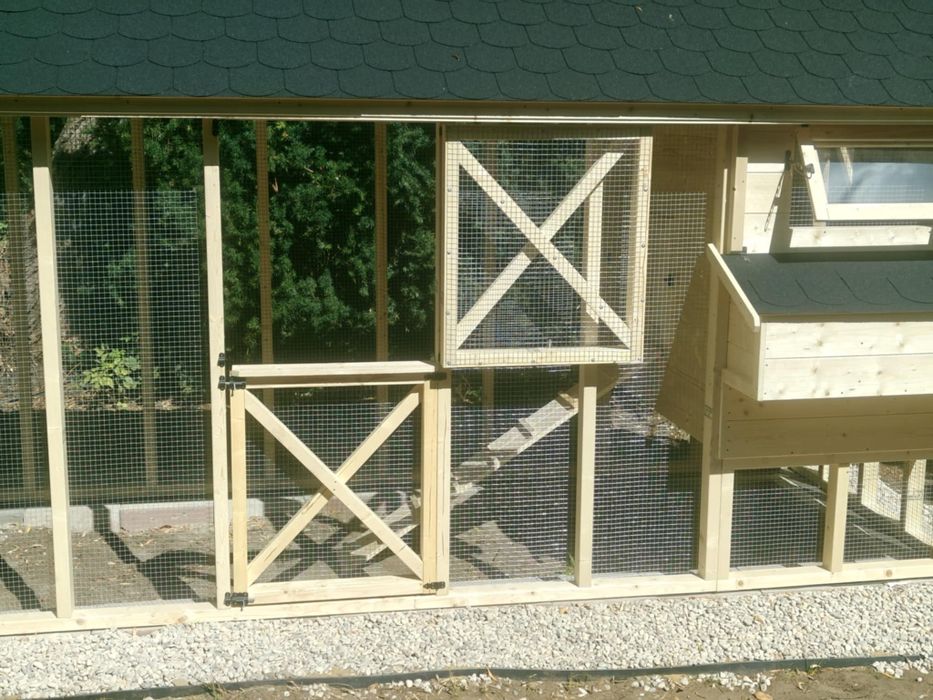 Kurnik z woliera 400x150