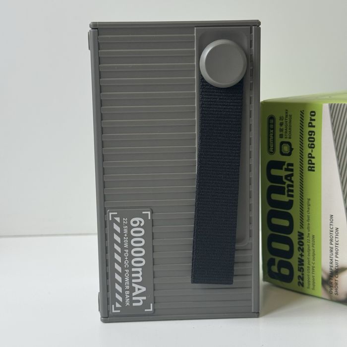 Павербанк с быстрой зарядкой 60000 mah с фонариком Remax RPP-609 22.5W