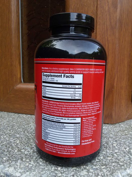 MuscleMeds, Carnivor Beef Aminos, [УЛЬТРАКОНЦЕНТРОВАНІ] BCAA + EAA: 650 ...