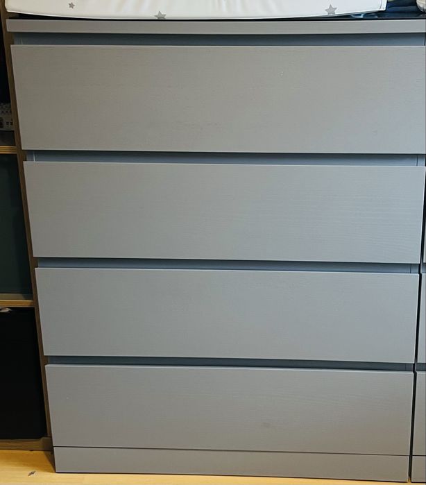 2 comodas MALM 80x100 + 2 tampos em vidro