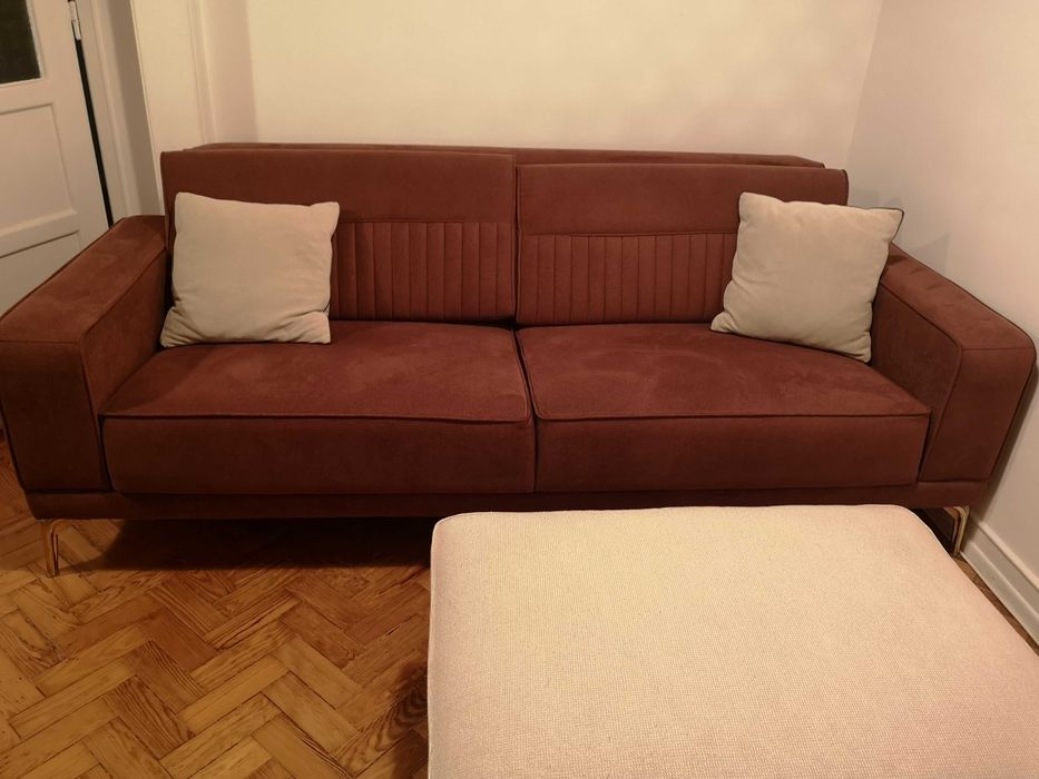 Sofá 3 Lugares cor Tijolo (sofá cama)