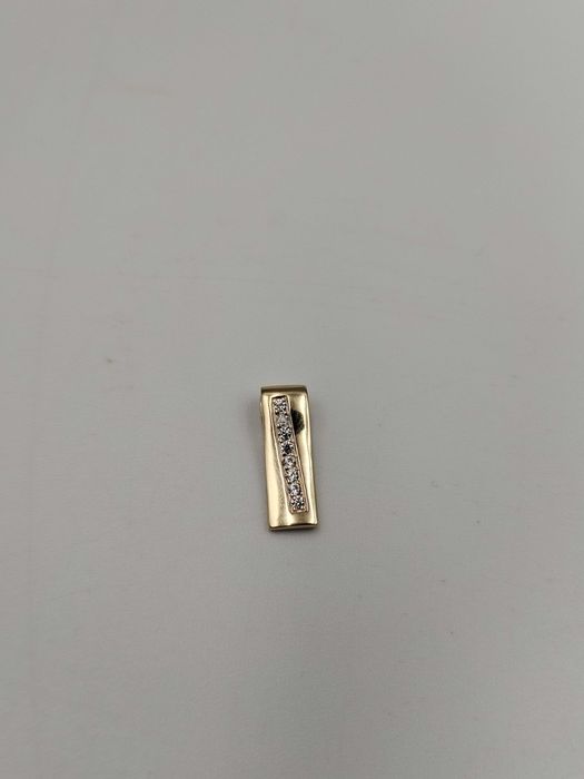 Piękna złota zawieszka pr 585 / podłużna / przywieszka /