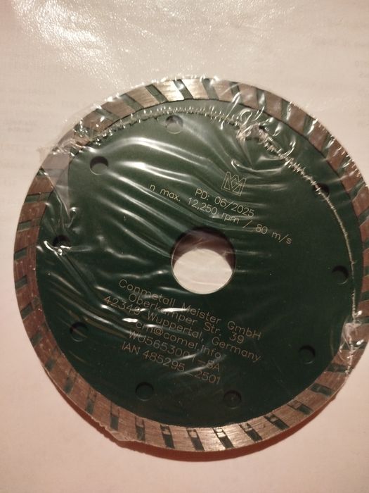 Tarcza diamentowa parkside 4 sztuki 125mm  do glazury betonu  dachówki