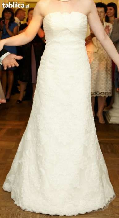 Suknia ślubna La Sposa model Daina z bolerkiem.