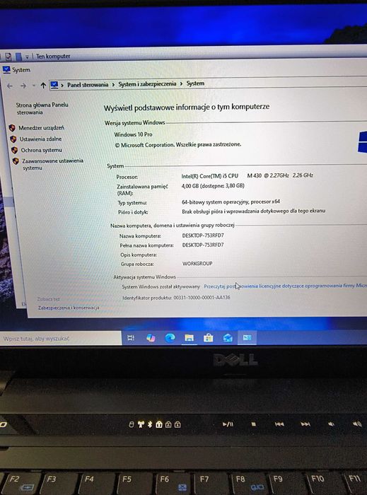 Laptop Dell Vostro 3500 Intel i5 4GB 500GB Win 10 100% OK - Okazja!