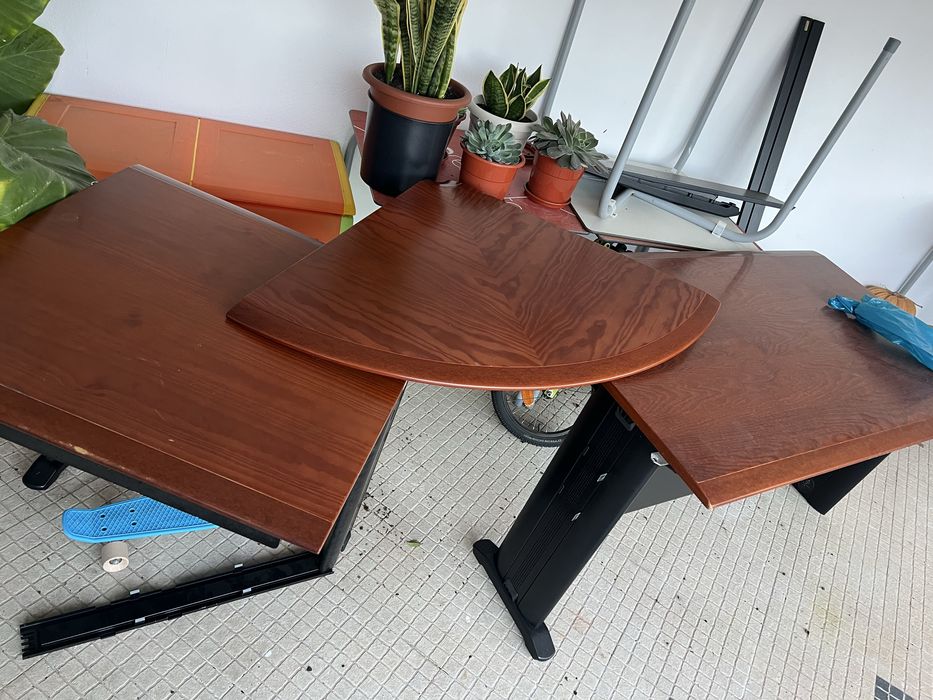 Secretaria Guialmi com Canto Curvo + Modulo de Gavetas