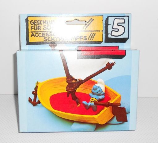 Barco boneco figura PVC Smurf estrunfes - Schleich