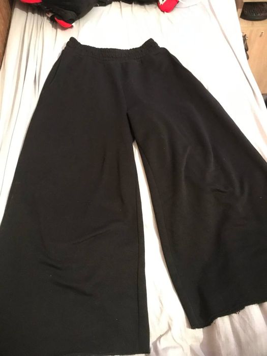 Baggy Sweatpants flared pants. Чорні спортивні широкі штани.