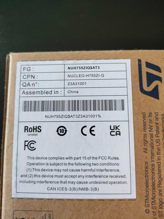 Płytka STM32 Nucleo-H755ZI-Q arm cortex