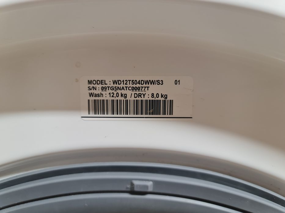 Máquina de Lavar e Secar Samsung 12kg / 8kg – Como Nova – 1 ano e meio