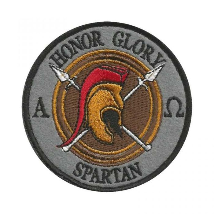 Naszywka / Plakietka Haftowana * Honor Glory Spartan *