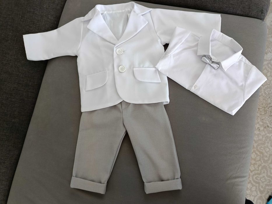 Garniturek/komplet do chrztu dla chłopca r.68/74
