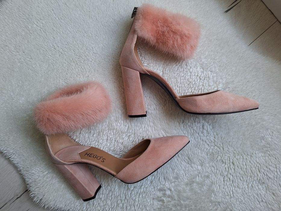 HEGO'S Milano szpilki z zamszowej skory