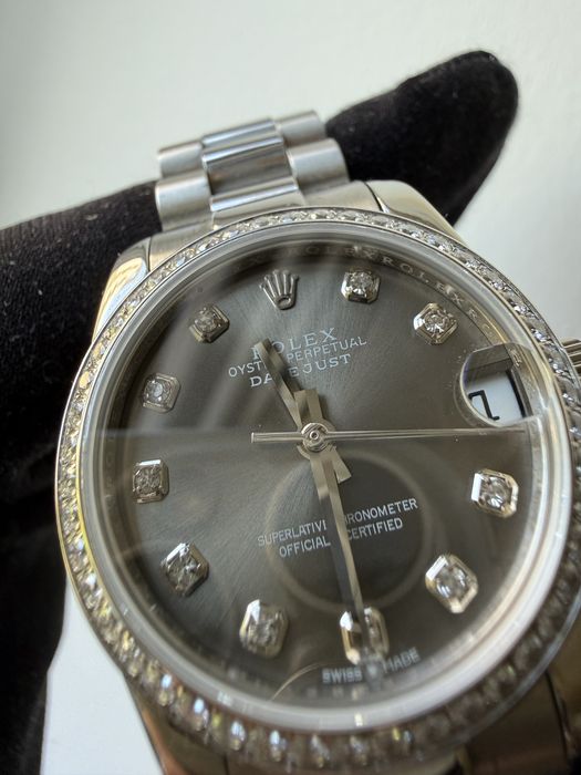 Годинник Rolex Datejust 22 cірий Jubilee Ролекс