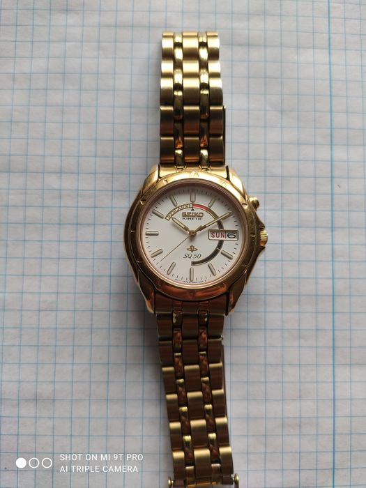 Коллекційний японський годинник Seiko Kinetic.