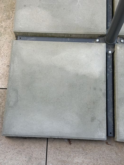 Duży parasol ogrodowy 460×275×245 cm + 4 płyty betonowe obciążające