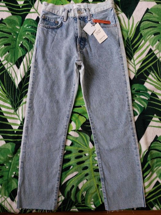 Jeansy straight cropped Mango
