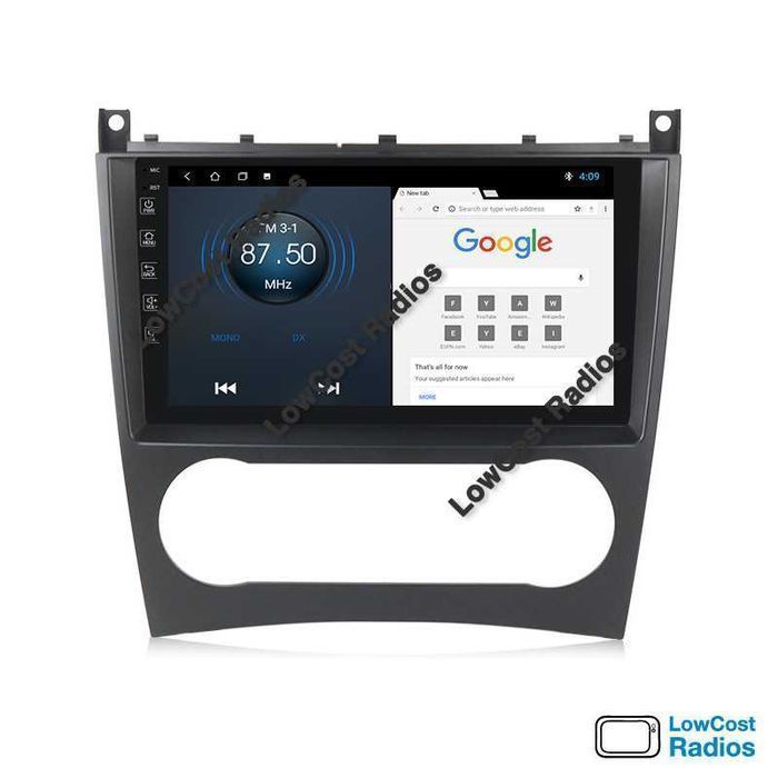 (GARANTIA) ANDROID: Auto Rádio GPS Mercedes Benz Class C - W203, W209 | CARPLAY • ANDROID AUTO
