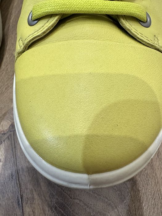 Buty damskie Ecco roz. 40 limonkowe skórzane
