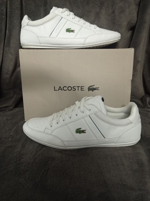 Buty Lacoste Chaymon rozmiar 44 skórzane skóra białe super męskie