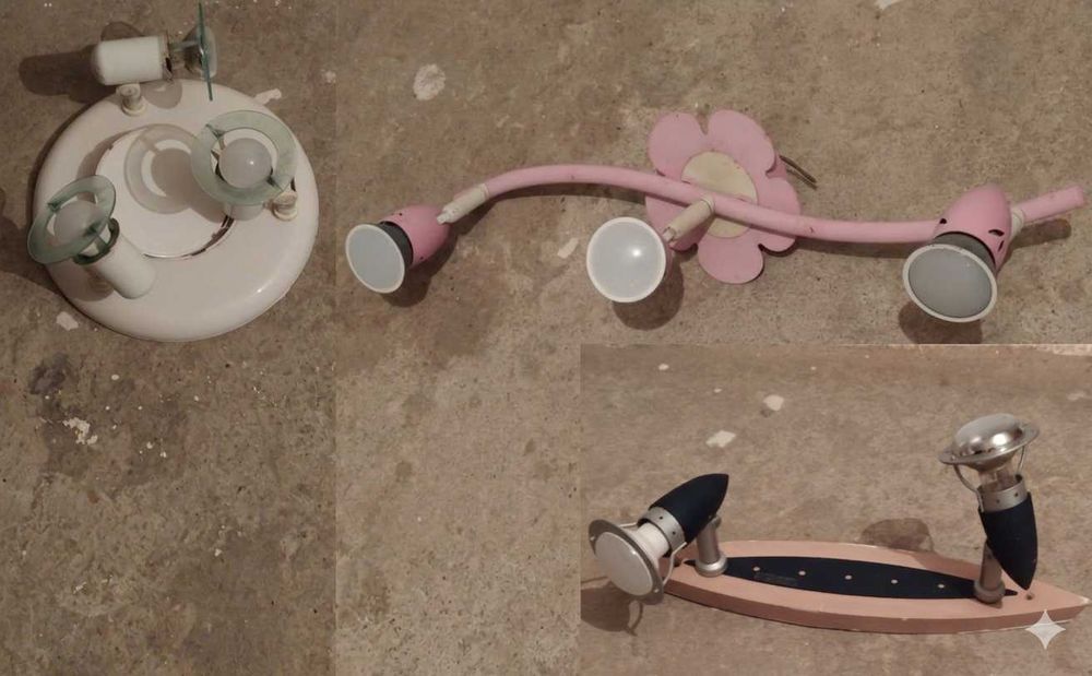 Conjunto de 3 candeeiros de quarto