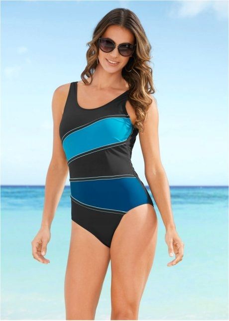 B.P.C kostium jednoczęściowy czarno-niebieski ^42