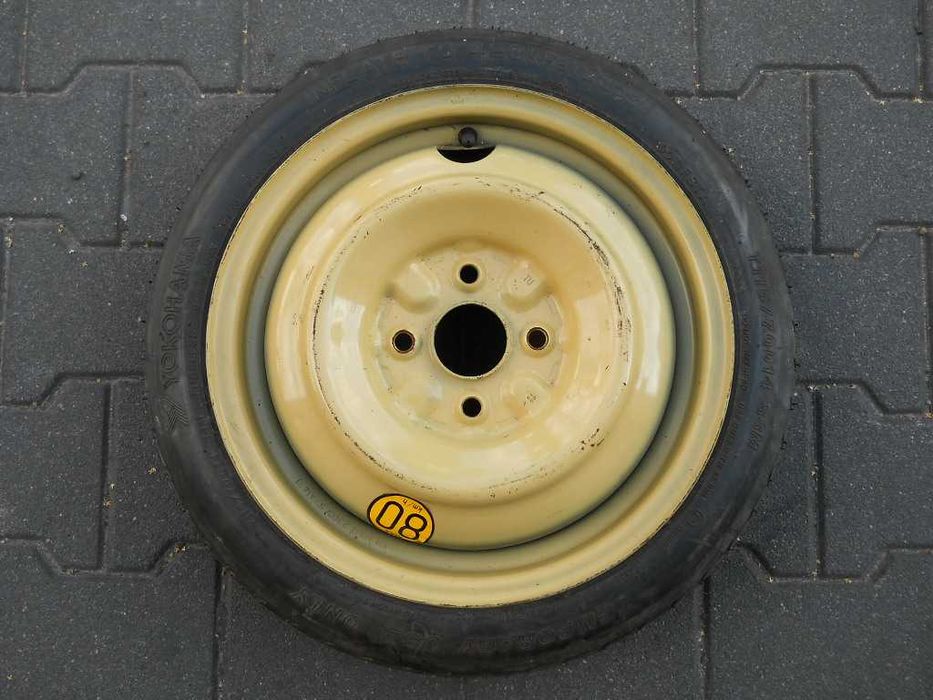 Koło dojazdowe 14 4x100 54mm Toyota Yaris Aygo Kia Picanto Hyundai i10 Mazda 2 Subaru Justy itp dojazdówka zapas