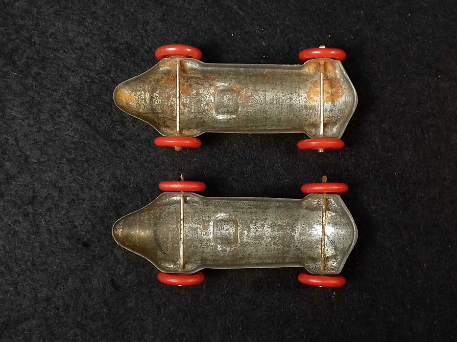 2 Haribo Lakrids - 1950's Tinplate Racer Cars - made in Germany