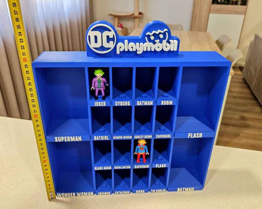 Expositor Playmobil DC Justice League Kinder Joy + Kinder Maxi