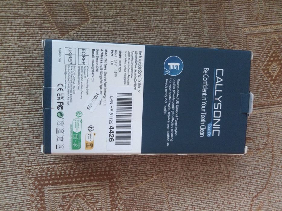 Електрична зубна щітка  CALLYSONIC TouchDo H31B