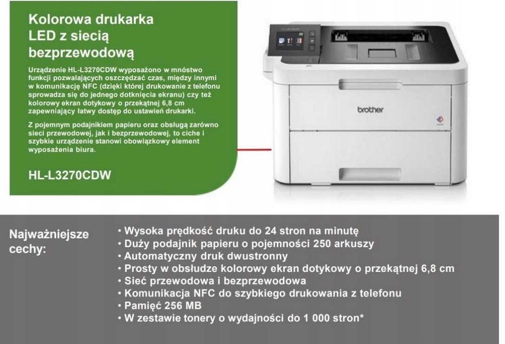 Drukarka Brothera prawie nieużywana