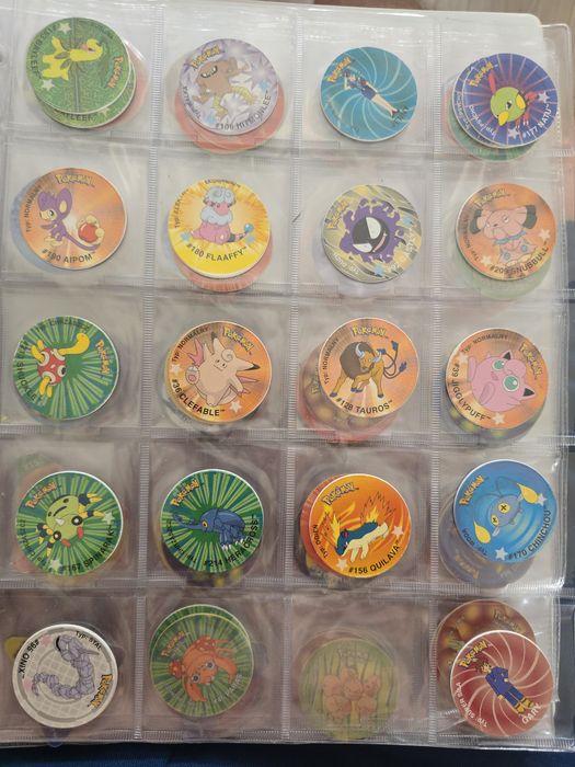 Kolekcja pokemon tazo set 1 Duo flesz metal naklejki 3d
