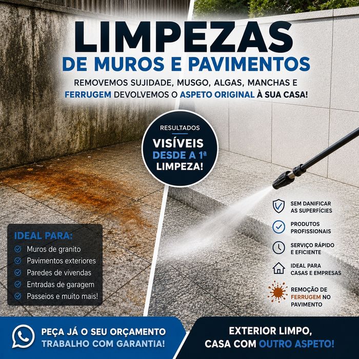 Limpezas de Muros e Pavimentos