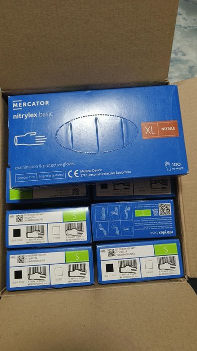 Rekawiczki nitrylowe rozmiar s m l xl