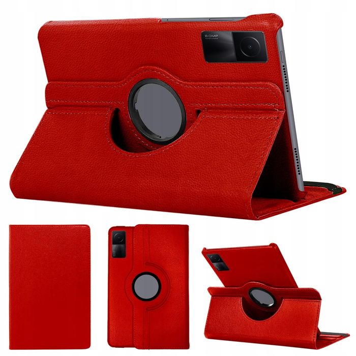 outlet etui sweimen do xiaomi redmi pad se 11" z podstawą czerwone
