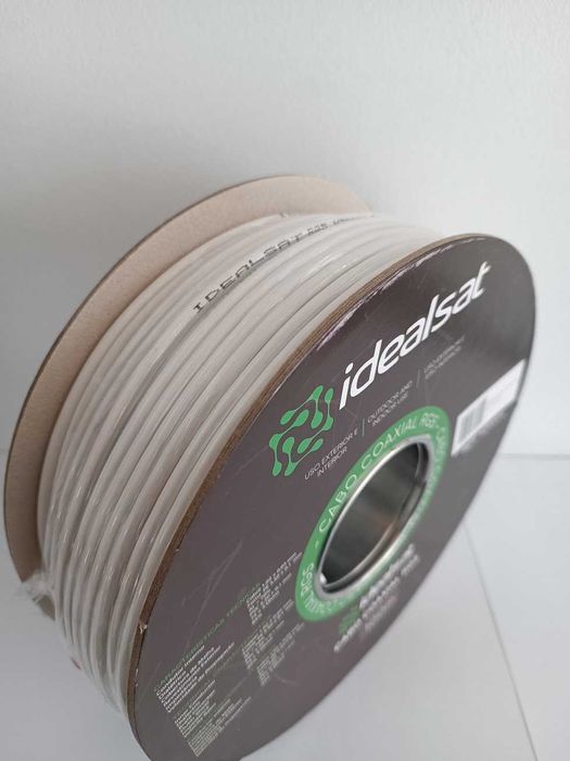 Novidade:Cabo coaxial RG 5 branco – 100 mts – IDEALSAT