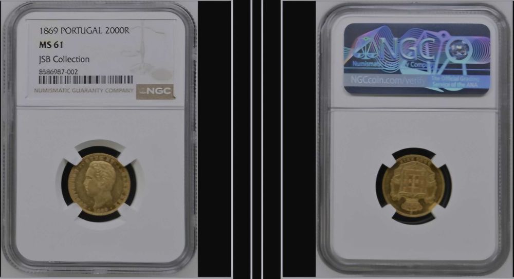 Moeda ouro D. Luis I 2.000 réis (data escassa no estado soberba)