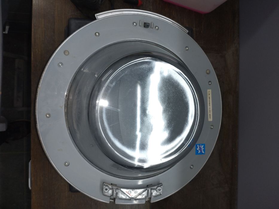 Drzwiczki pralki Siemens srebrne