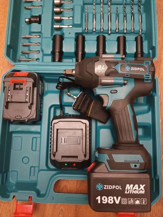 Nowy duży mocny klucz udarowy akumulatorowy 2x 6.0Ah