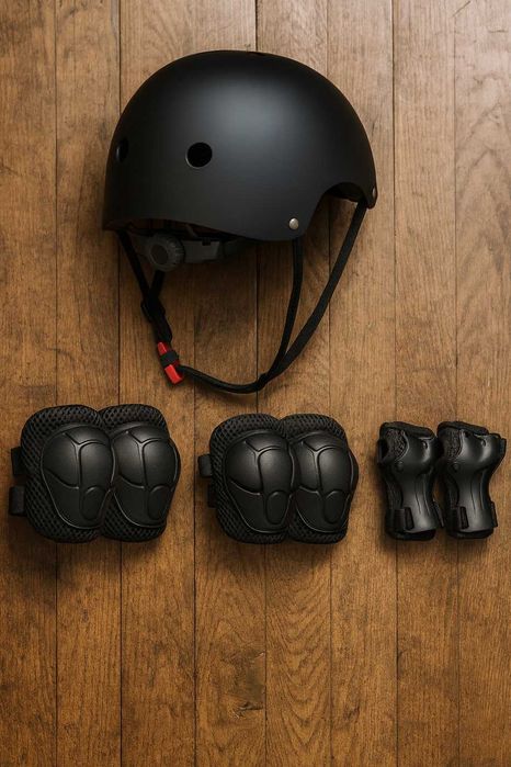 Zestaw Mocny Kask Dla Dzieci Rowerowy Na Hulajnogę + GRATIS akcesoria