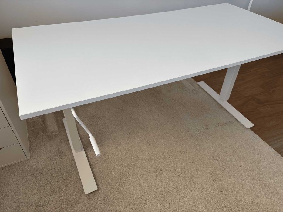 Secretária branca elevatória IKEA 160x80 cm