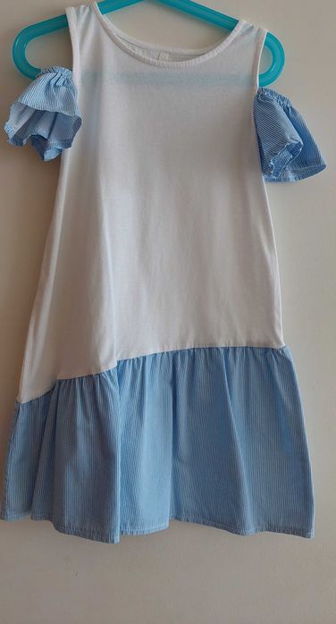 Vestido ombros descobertos 7-8 anos