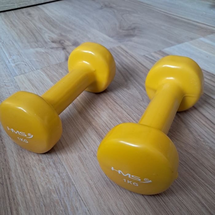 Żółte hantelki 1kg